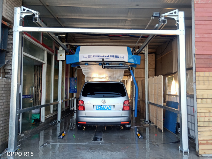 The 360-type car washing machine was installed in the R&F Taoyuan parking lot in Jinnan District, Tianjin City.
